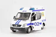 Автомобиль металл. АВТОДРОМ MERCEDES-BENZ ПОЛИЦИЯ ДПС со звуком и светом в коробке PLAY SMART 6383